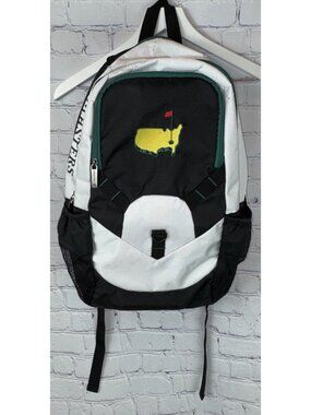 MASTERS GOLF Backpack Tournament Logo Black White Green Flaws